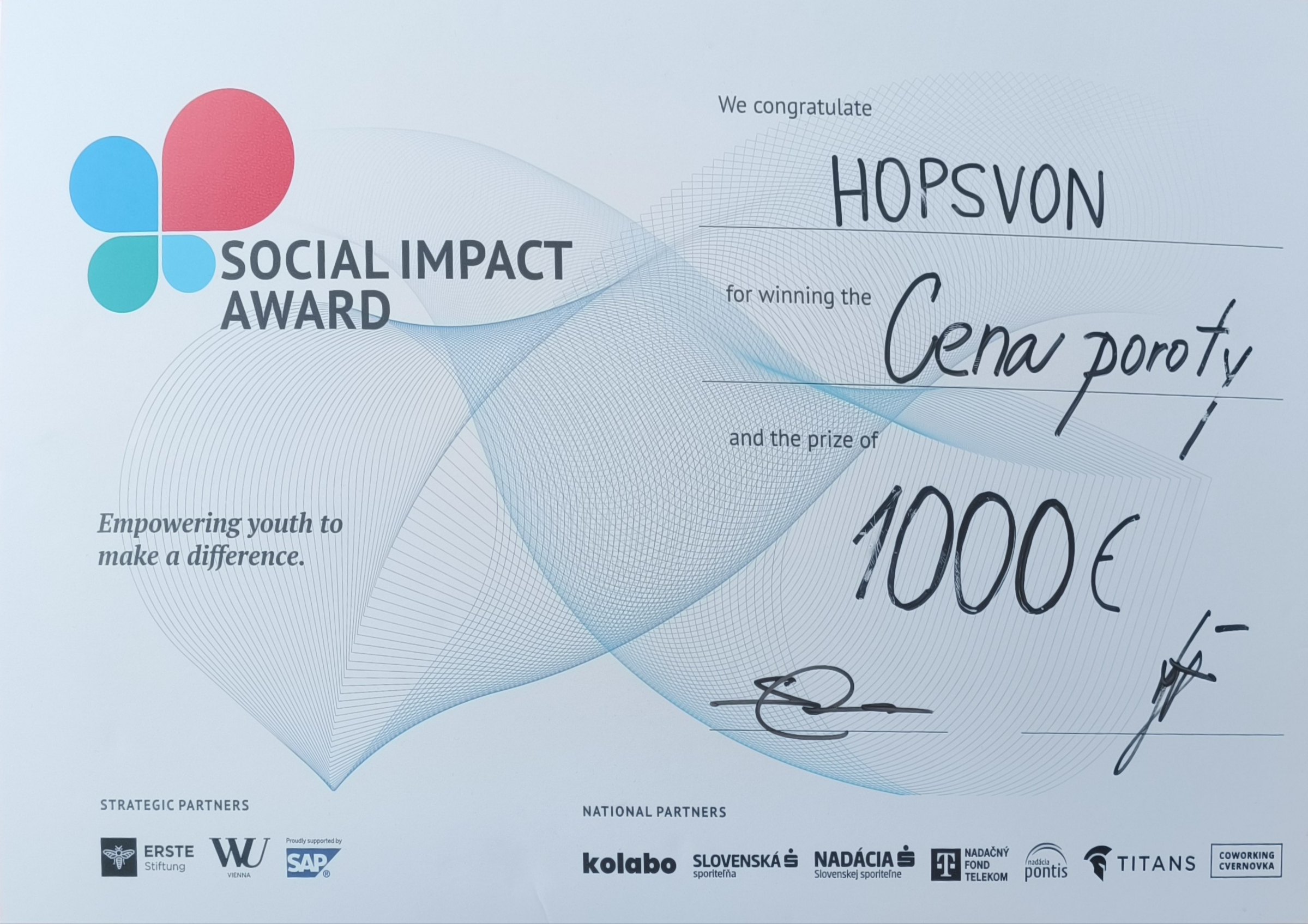 SOCIAL IMPACT AWARD
